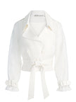 KEITH SHEER COMBO CROPPED TRENCH