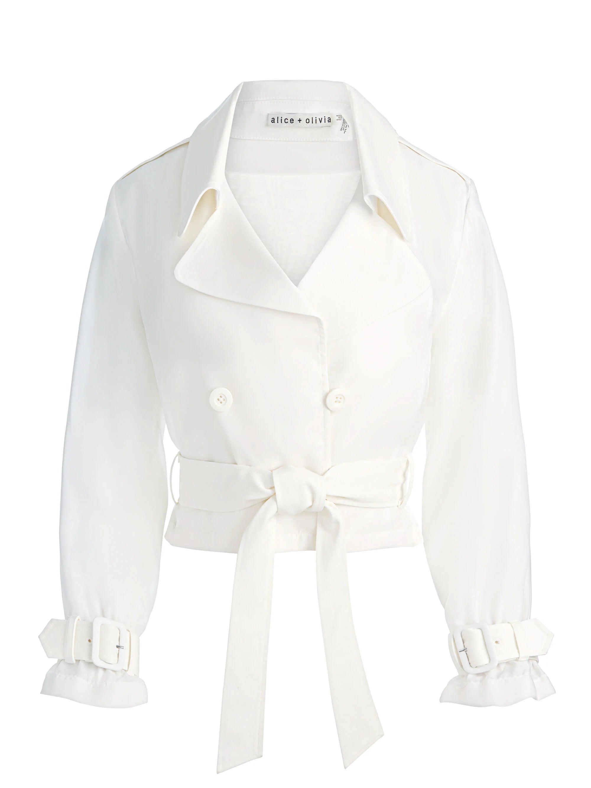 KEITH SHEER COMBO CROPPED TRENCH