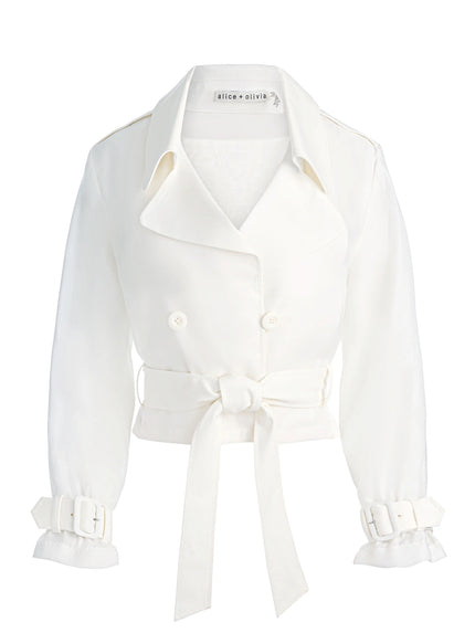 KEITH SHEER COMBO CROPPED TRENCH