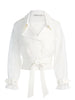KEITH SHEER COMBO CROPPED TRENCH