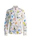 WILLA SILK BLOUSE IN TWISTING VINES OFF WHITE