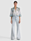 ILAN BUTTON DOWN BLOUSE IN FRESH AIR CAROLINA