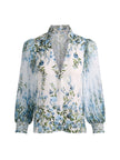 ILAN BUTTON DOWN BLOUSE IN FRESH AIR CAROLINA