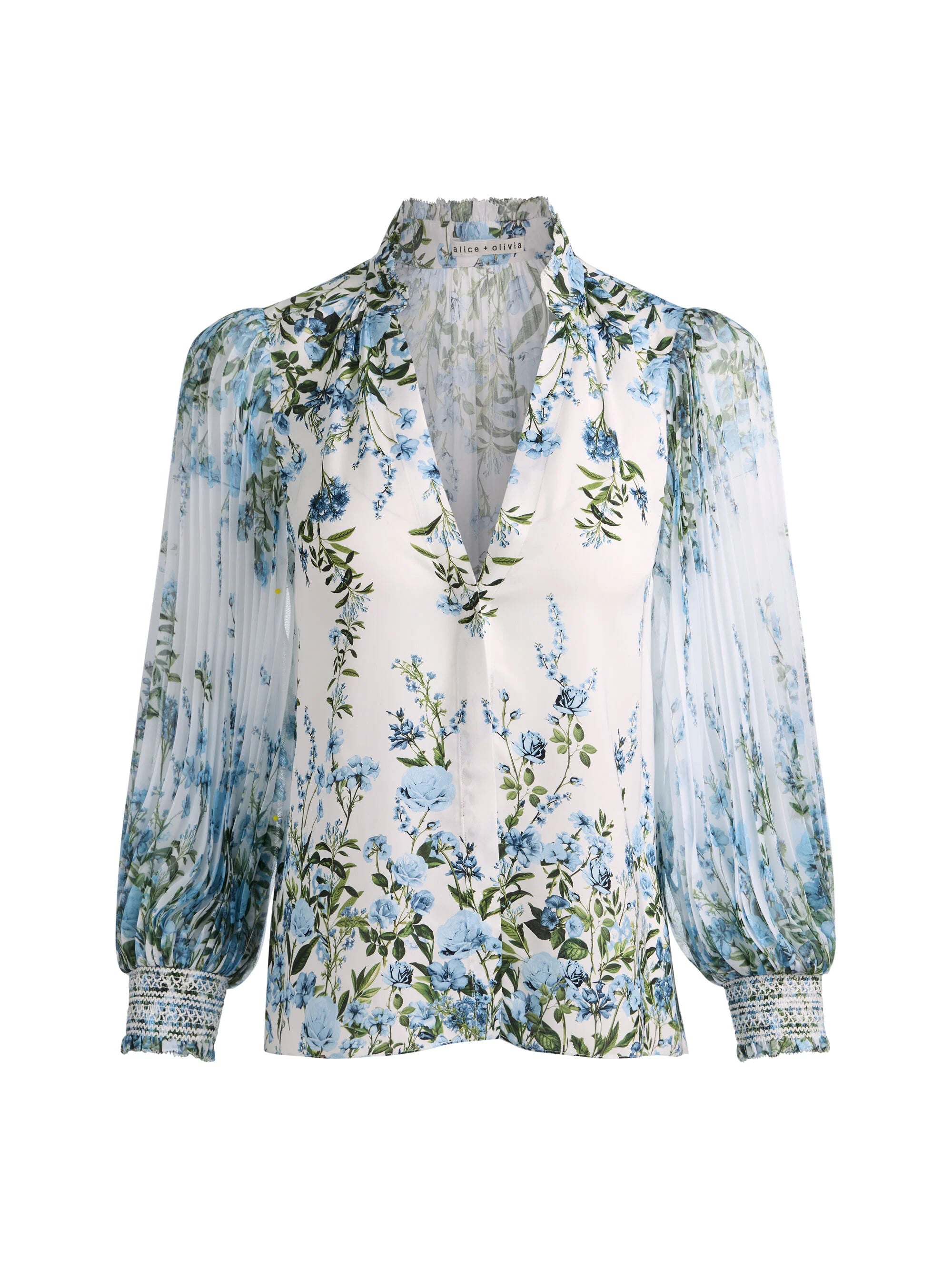 ILAN BUTTON DOWN BLOUSE IN FRESH AIR CAROLINA
