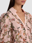 CHARIS BUTTON DOWN BLOUSE IN SUNSET GROVE ENGLISH ROSE