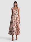 HANA MIDI DRESS IN SUNSET GROVE ENGLISH ROSE