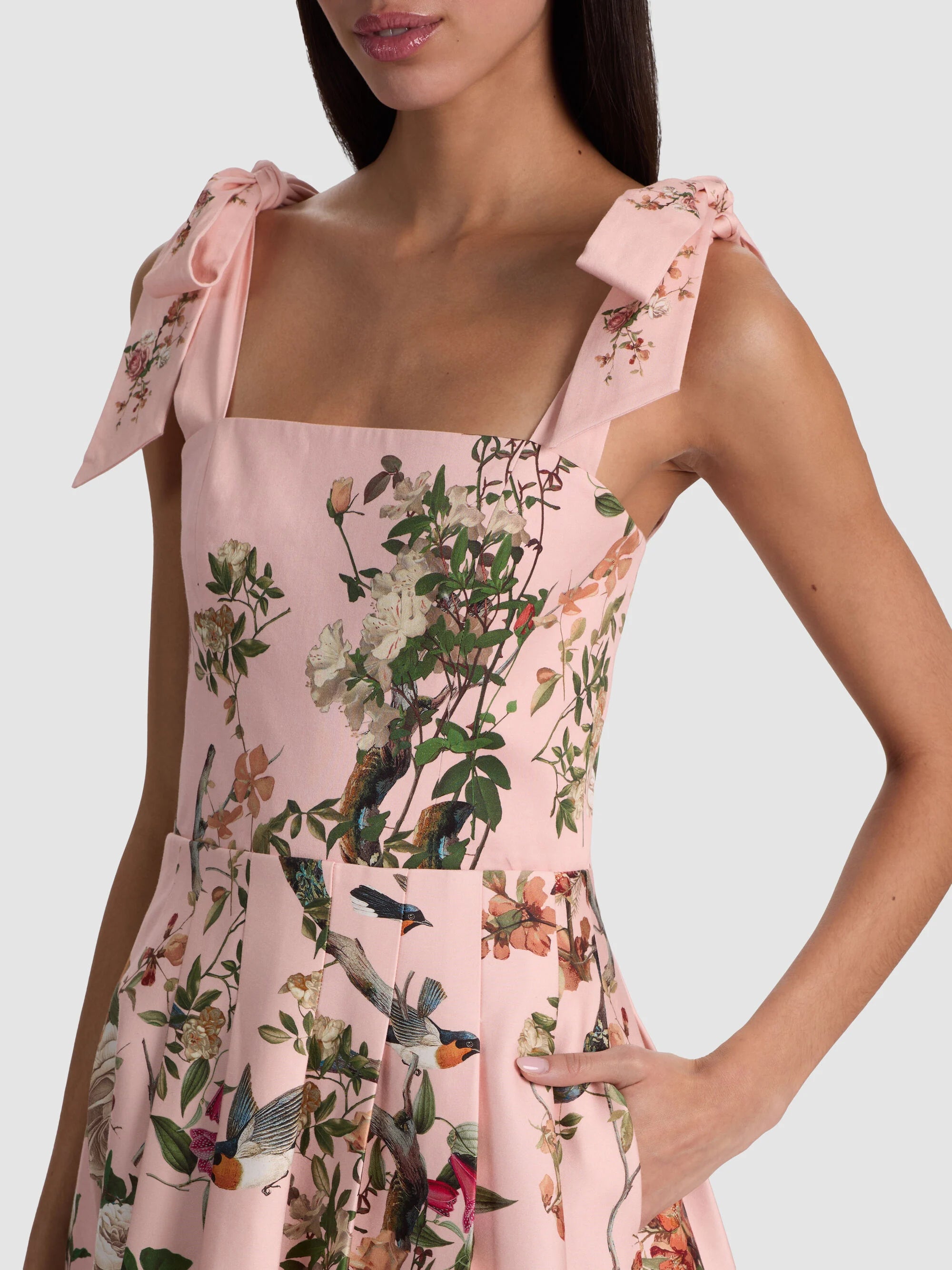 HANA MIDI DRESS IN SUNSET GROVE ENGLISH ROSE