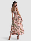 HANA MIDI DRESS IN SUNSET GROVE ENGLISH ROSE