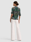 WILLA SILK BLOUSE IN BON VOYAGE DEEP EMERALD