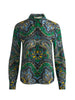 WILLA SILK BLOUSE IN BON VOYAGE DEEP EMERALD