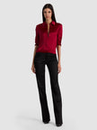 BRADY SILK BLOUSE IN GARNET