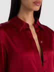 BRADY SILK BLOUSE IN GARNET