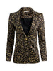 MACEY FITTED BLAZER IN BLACK AND GOLD