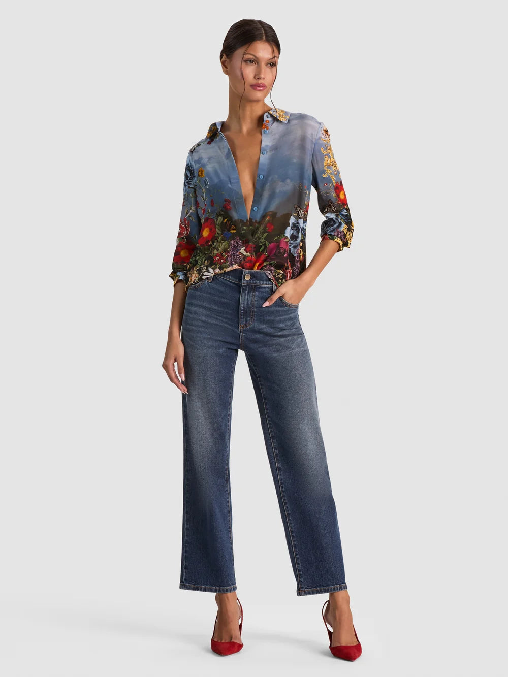 WILLA SILK BLOUSE IN ALPINE DAWN