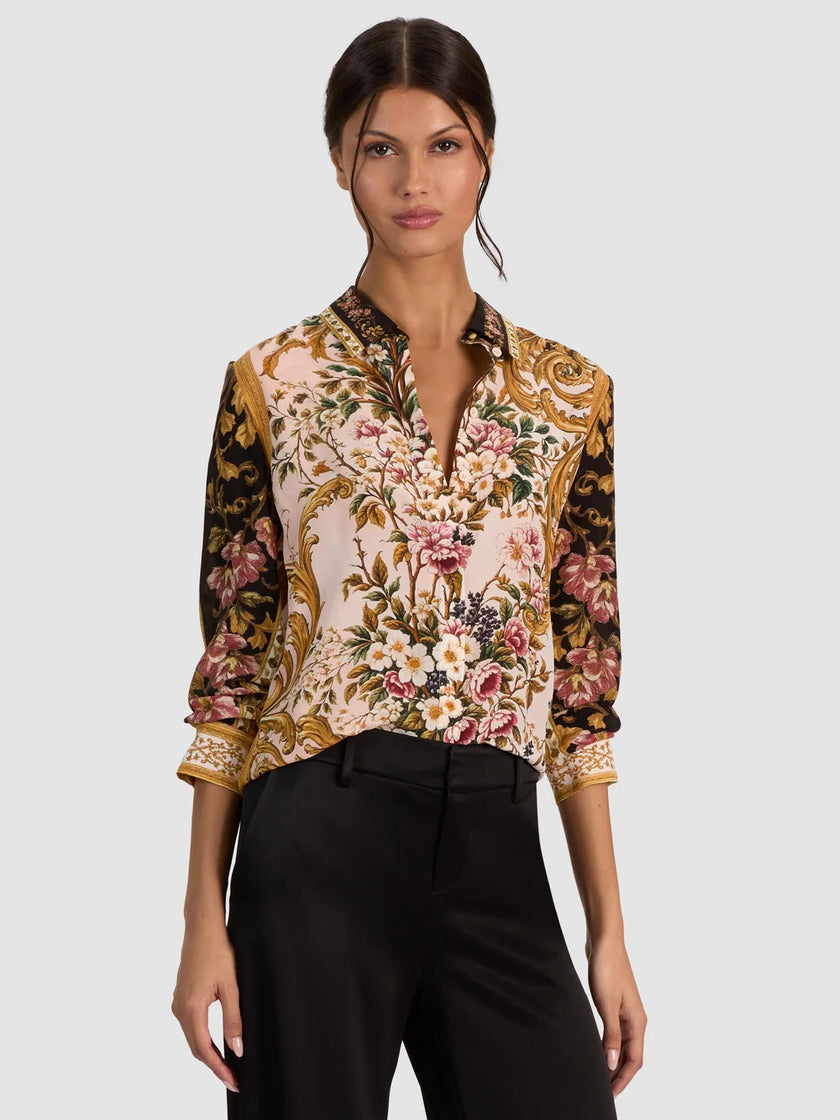 WILLA SILK BLOUSE IN TRUE GRANDEUR