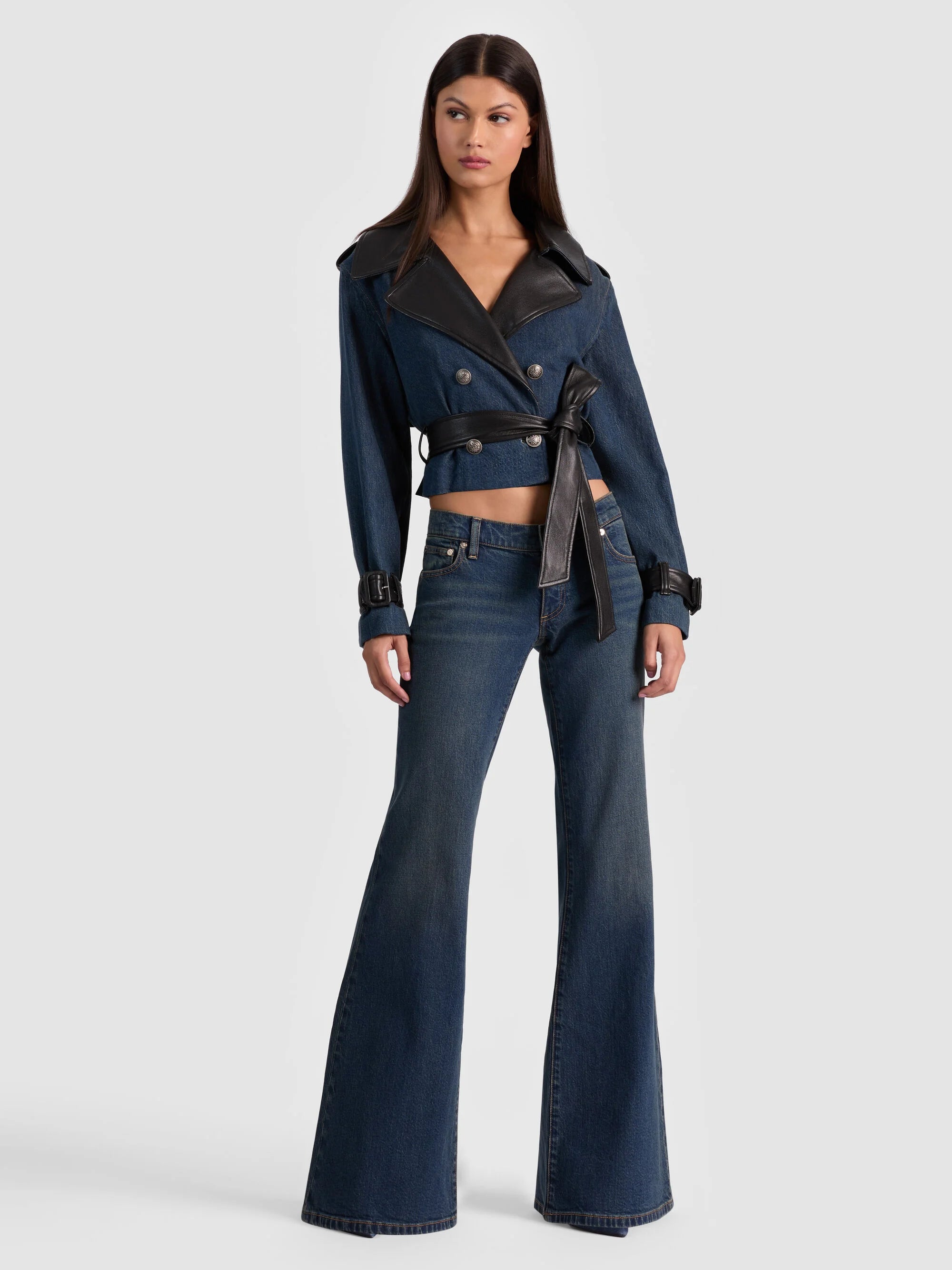 KEITH CROPPED DENIM TRENCH
