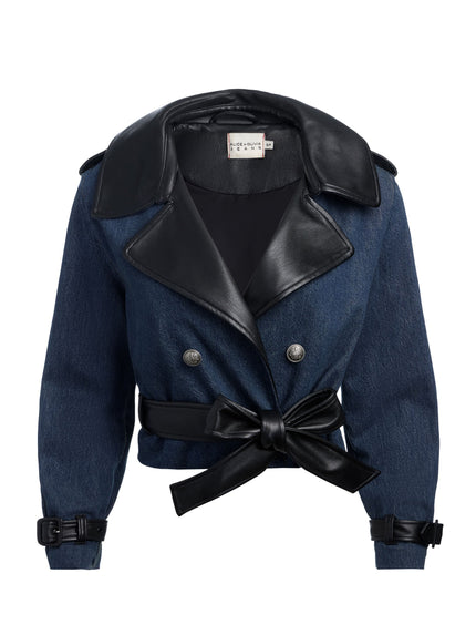 KEITH CROPPED DENIM TRENCH
