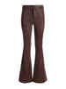 ANDREW VEGAN LEATHER MID RISE BOOTCUT SLIM PANT