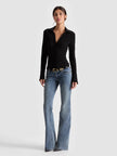 FREYA BUTTON DOWN TOP IN BLACK