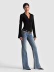 FREYA BUTTON DOWN TOP IN BLACK