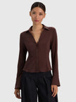 FREYA BUTTON DOWN TOP