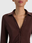 FREYA BUTTON DOWN TOP