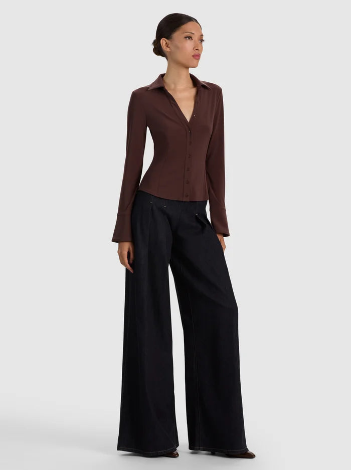 FREYA BUTTON DOWN TOP