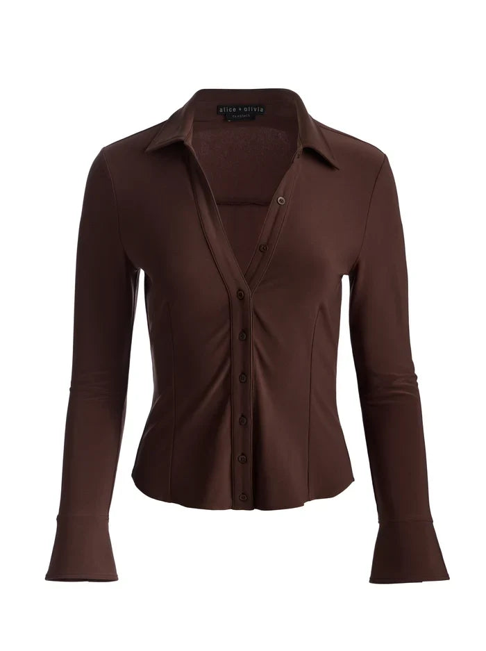 FREYA BUTTON DOWN TOP