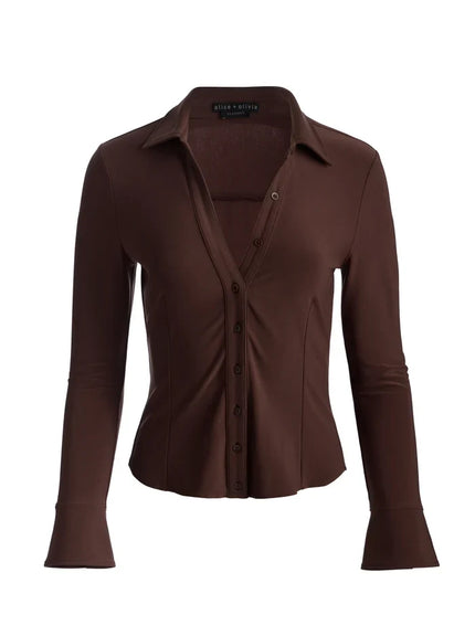 FREYA BUTTON DOWN TOP