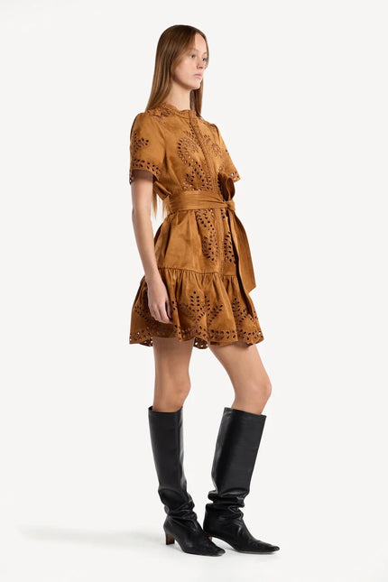 SOL DRESS IN SADDLE EMBROIDERY