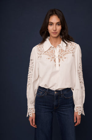 CALLUM EMBROIDERED TOP