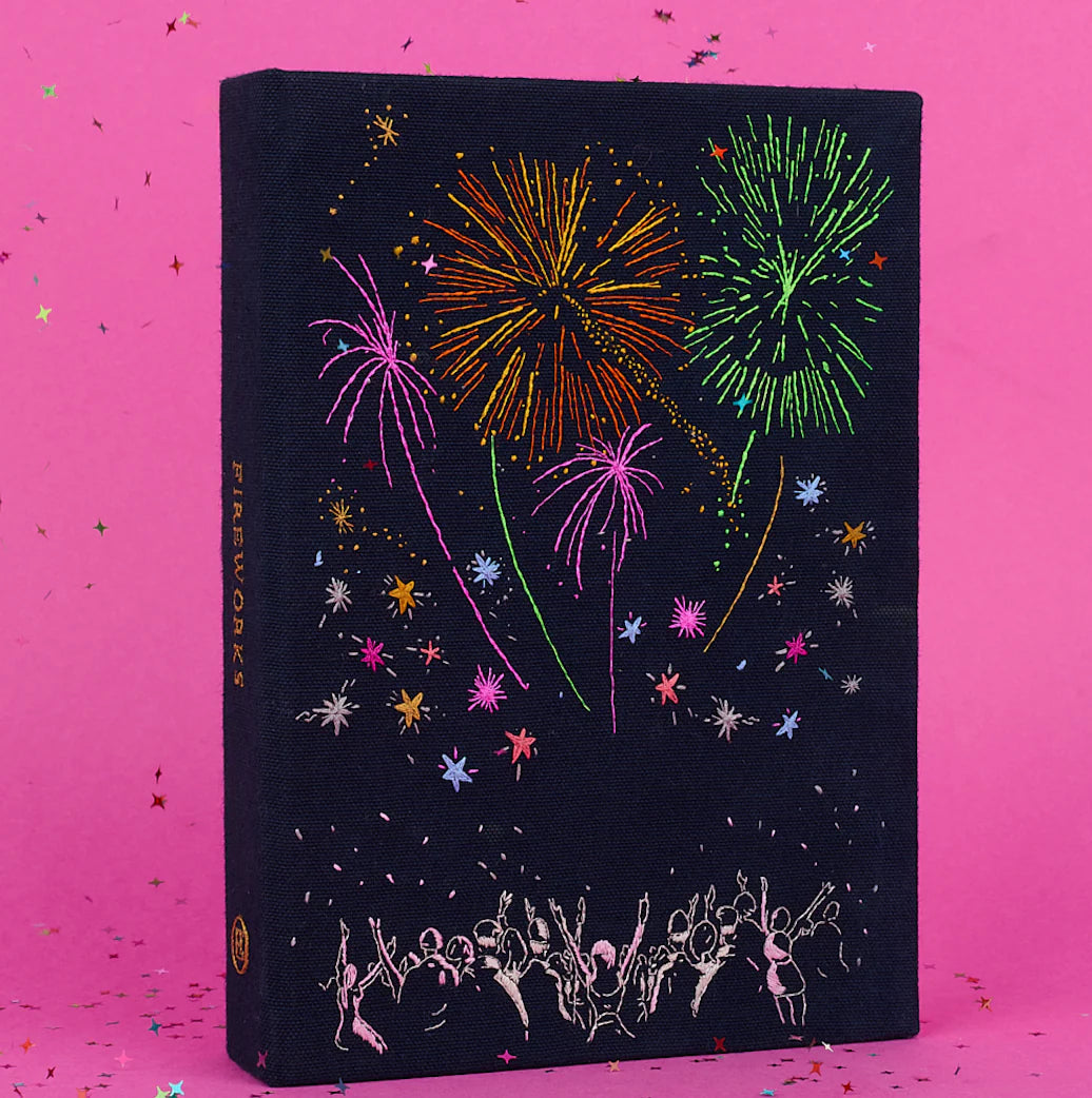 BOOK CLUTCH FIREWORKS STRAPPED
