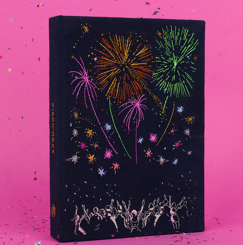 BOOK CLUTCH FIREWORKS STRAPPED