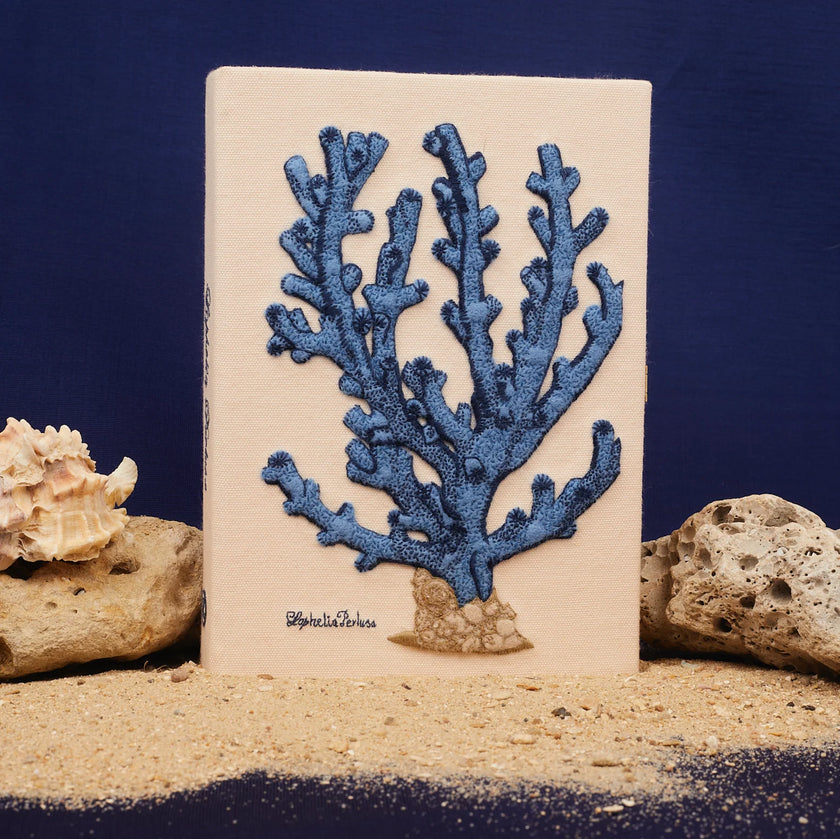 BLUE CORAL BOOK CLUTCH