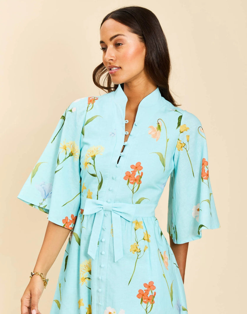 CARMEN MIDI DRESS IN GARDEN WALTZ