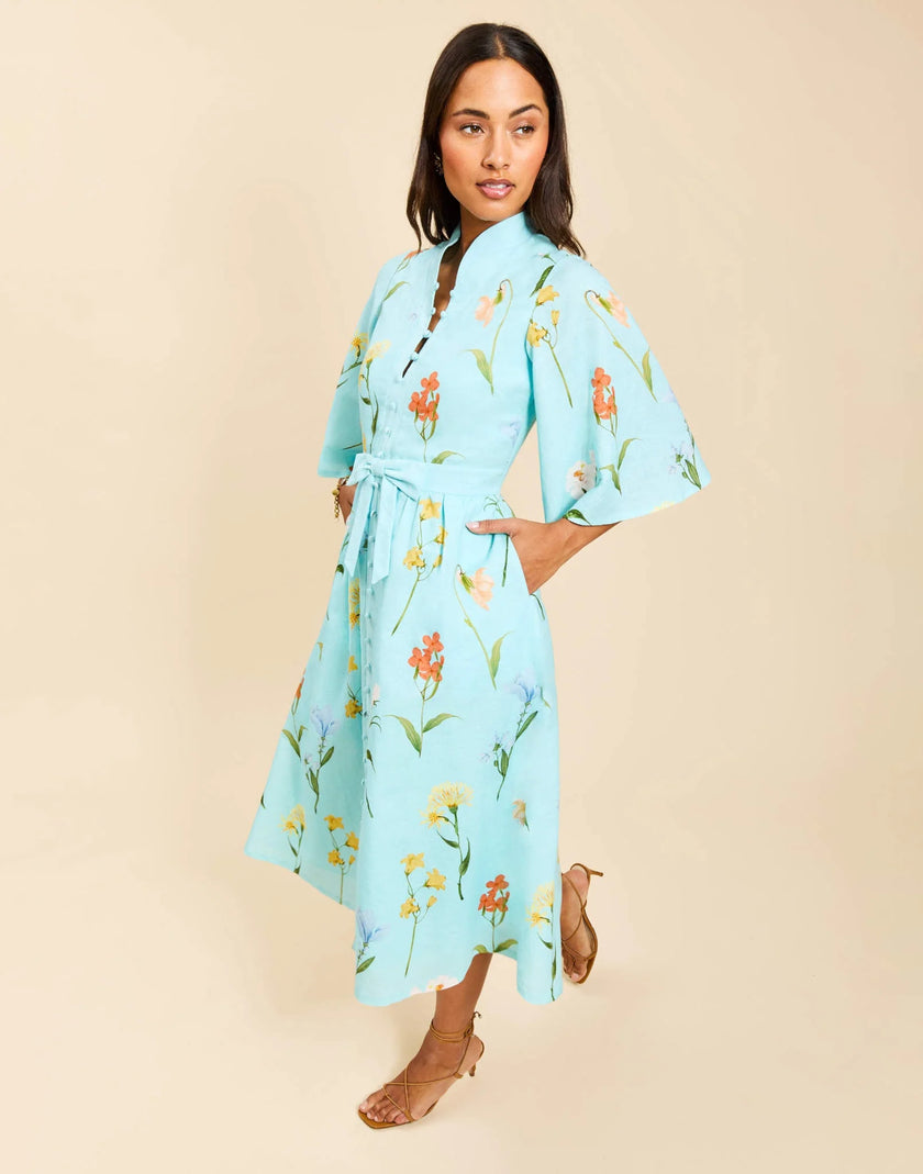 CARMEN MIDI DRESS IN GARDEN WALTZ