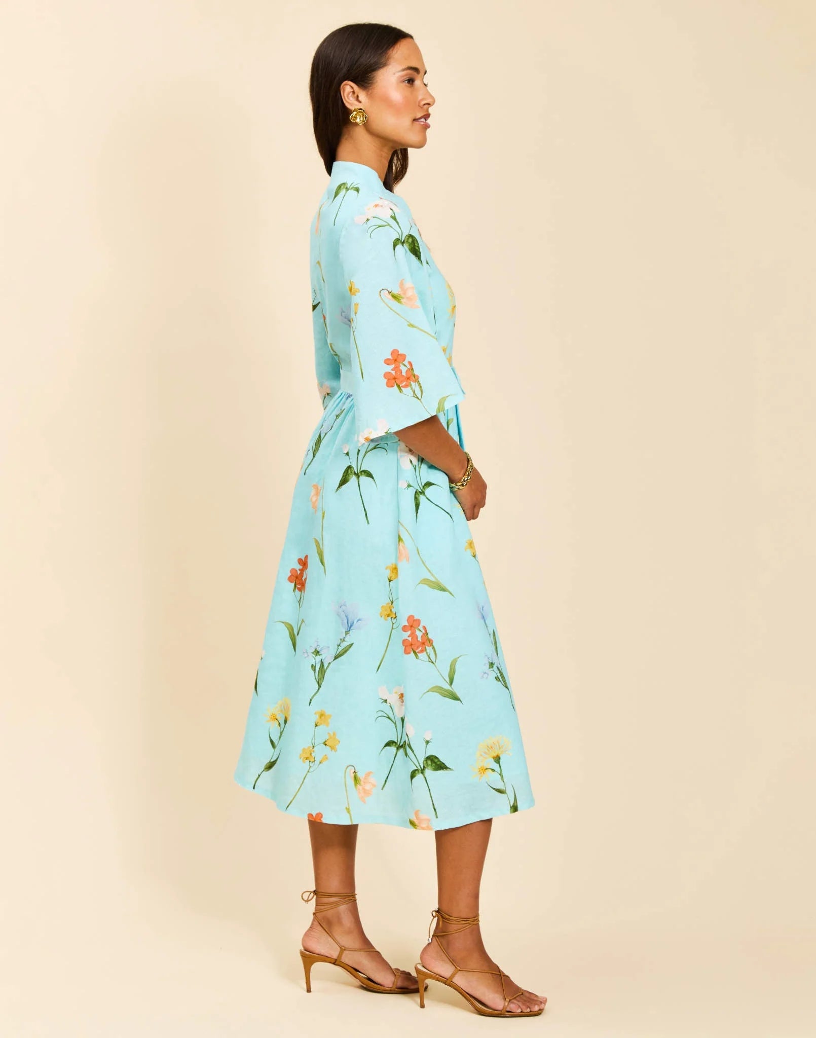 CARMEN MIDI DRESS IN GARDEN WALTZ