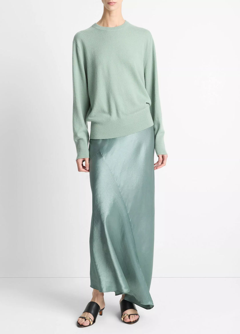 CASHMERE CREWNECK SWEATER IN PISTACHIO