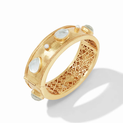 CANNES STONE STATEMENT HINGE BANGLE