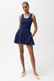 ILONA BUBBLE HEM DRESS IN PEACOAT