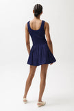 ILONA BUBBLE HEM DRESS IN PEACOAT