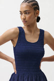 ILONA BUBBLE HEM DRESS IN PEACOAT