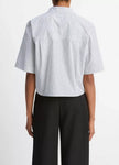 CHECKED COTTON CROPPED SHIRT