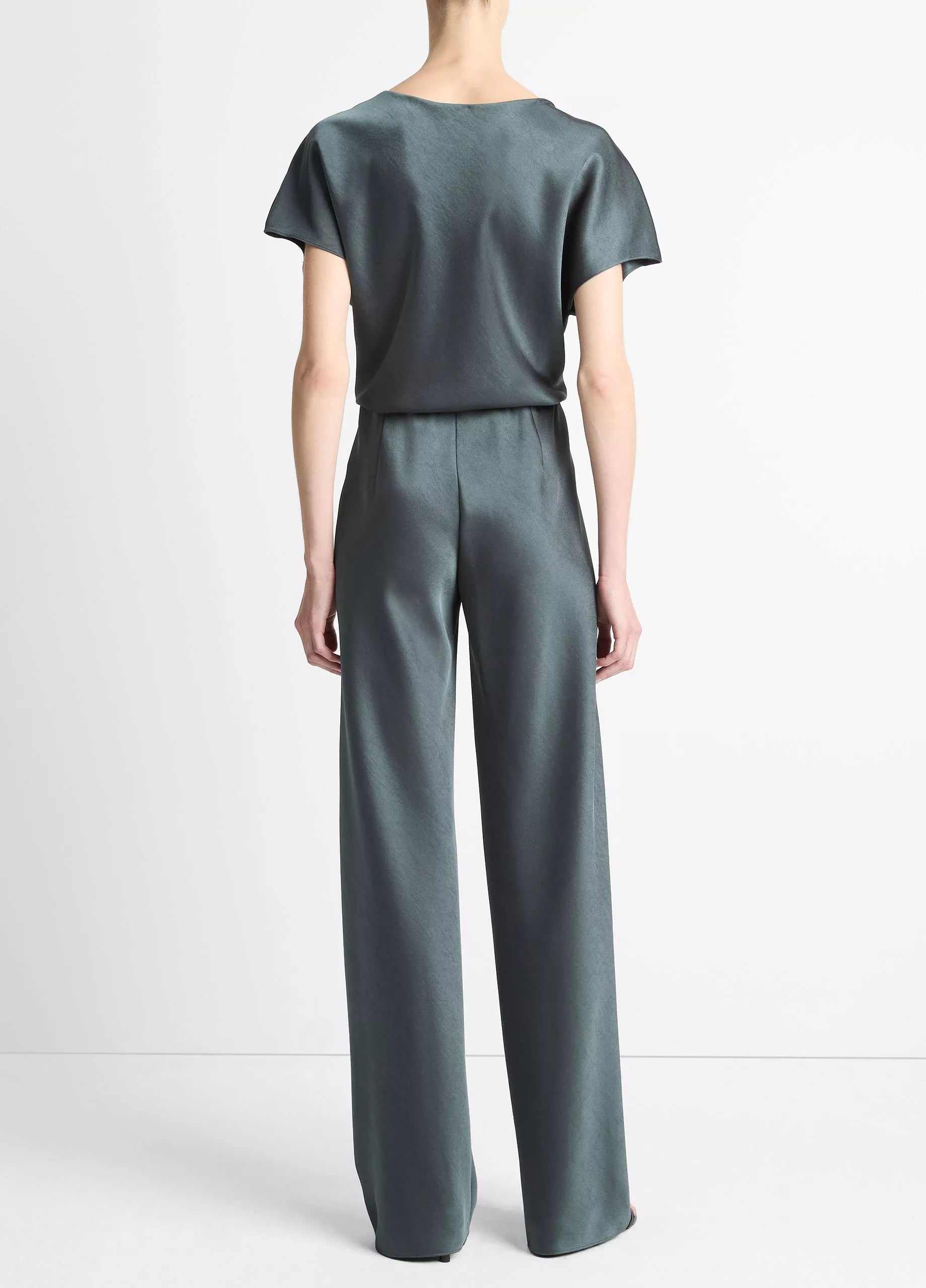 COLETTE HIGH WAIST FLUID SATIN BIAS PANT