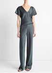 COLETTE HIGH WAIST FLUID SATIN BIAS PANT