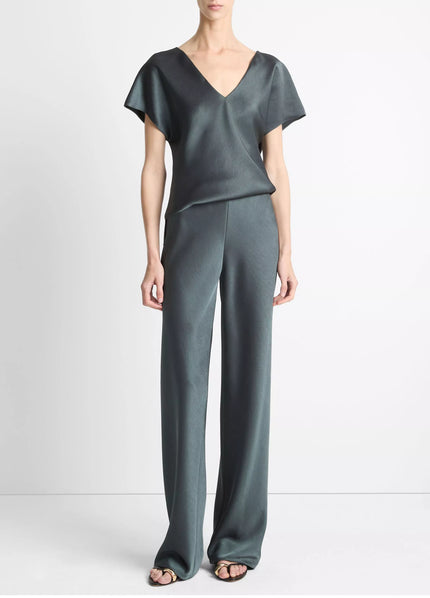 COLETTE HIGH WAIST FLUID SATIN BIAS PANT