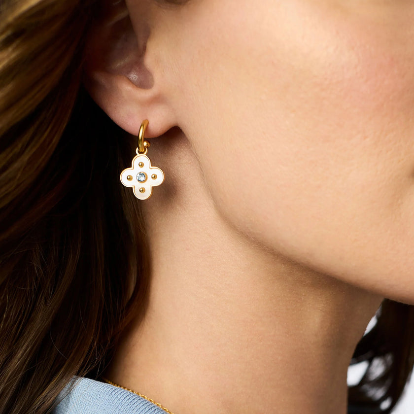 COLETTE HOOP AND CHARM EARRINGS