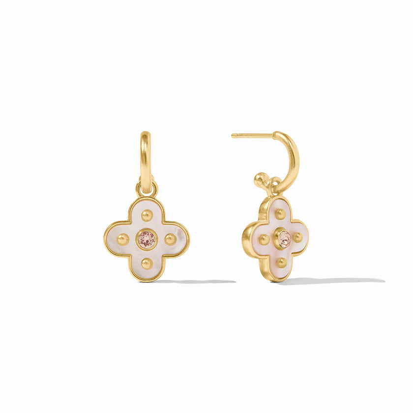 COLETTE HOOP AND CHARM EARRINGS