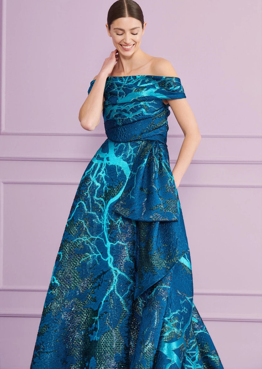 CODERO5 JACQUARD BALL GOWN