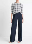 COTTON BLEND HIGH WAIST BIAS PANT